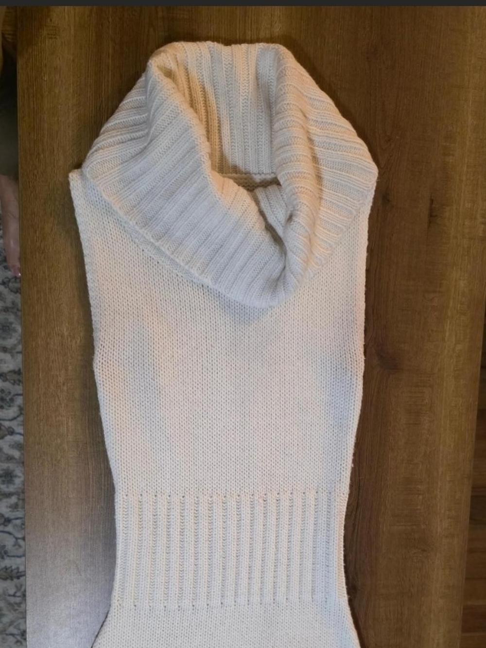 Ashley By 26 International Cream Cowl Neck Sweater Vest